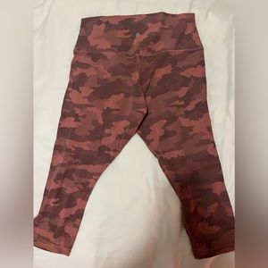 Lululemon Red Camoflauge Align Leggings 25”